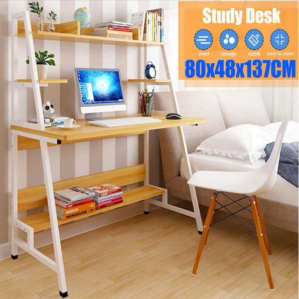 Gaming Desk Design Foldable Bookshelf Metal and Wood Office Furniture for Home Office