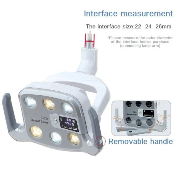 Dos bulbos dentais clínicos da unidade clara 9W 6pcs da cadeira do hospital cor branca