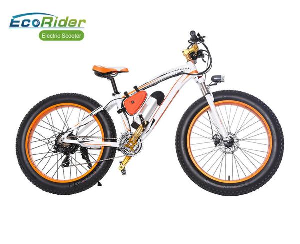 Fat Tire 2 Wheel Electric Bike 26 Inch Suspension Top High Rate Motor 48V 350W