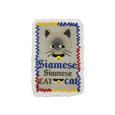 Washable Iron On Custom Logo Patches Shrink Proof Woven Fabric type