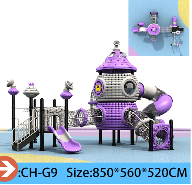 Pumpkin  Robot Theme Large Outdoor Playground Slide  Custom Plastic Combination Slides Climbing Tunnels Adventure Tubes for Parks Kindergartens  Resorts