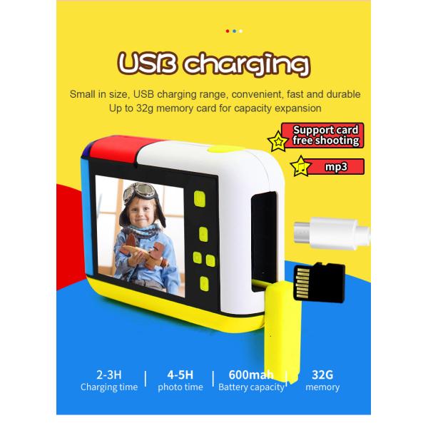 40MP Selfie Kids Digital Cameras With Games 1080P 600mah Battery