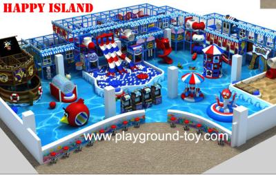 New design Indoor Playground Equipment For Sale With Big Ball Pool And Three Big Plastic Slide In line