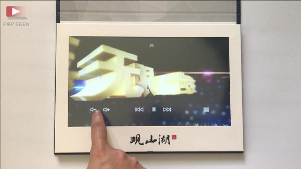 Livre vidéo numérique enregistré de 10 pouces vidéo publicitaire haute résolution