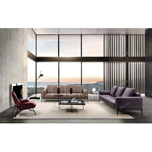 New design sectional sofa Italian furniture design 3 seater leather sofa
