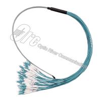 Polonês azul do UPC do cabo do Fanout dos núcleos OM3 MPO do conector 24