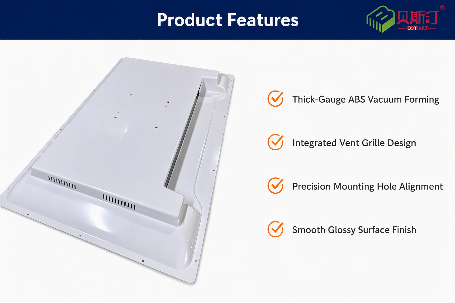 Customizable Thick Plate Plastic TV Shell with Vacuum Formed Technology Custom Sizes & Shapes Cutting Service OEM/ODM Accepted