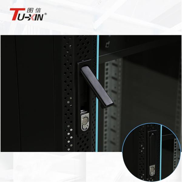 International Standard Mobile Server Rack 19 Inch Cabinet Network With Toughened Glass Front Door