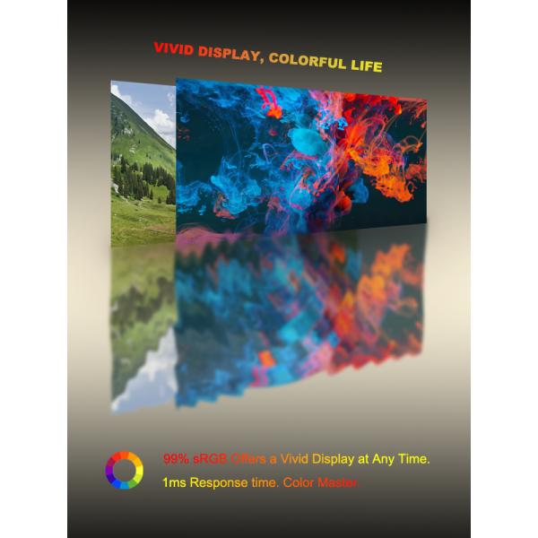 25 Inch PC Gaming Monitor White Color LED 1K Resolution High Refresh Rate Fixed Bracket RGB Lighting 240Hz