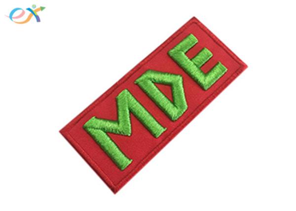 Heat Cut Border Iron On Embroidered Patches Custom Clothing Hoodies Logo Letter
