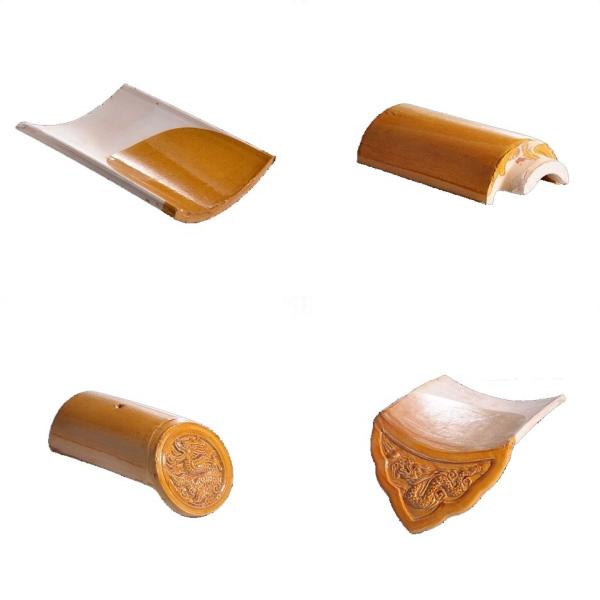 Asian Bent Chinese Glazed Roof Tiles Antique Japanese Tea House Gazebo
