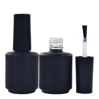 gel 7.6*3,2cm de bouteille de vernis à ongles du noir 10ml avec le couvercle à visser