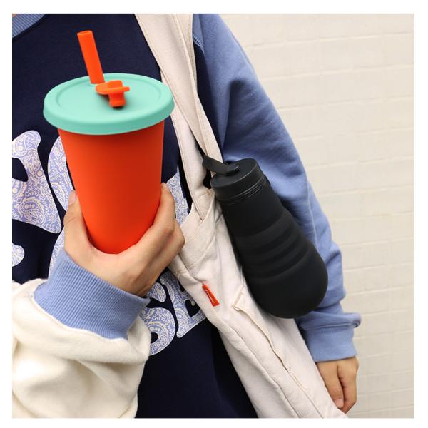 Чашка детей силикона горячего доказательства портативная для сока 300ml 350ml молока чая