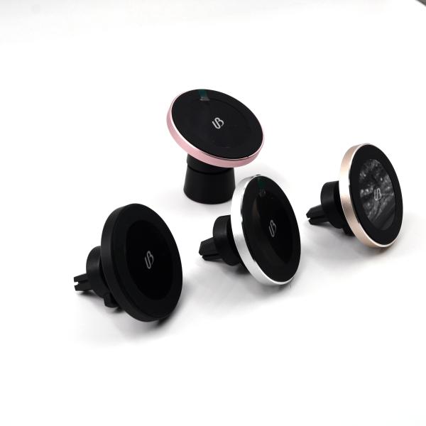 Magnetic Suction 10W Car Mount Qi Wireless Charger For  Iphone 12