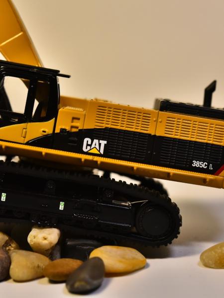 DM Carter CAT385C modelo de escavadeira de liga máquinas de engenharia simulação de automóveis ornamentação metálica
