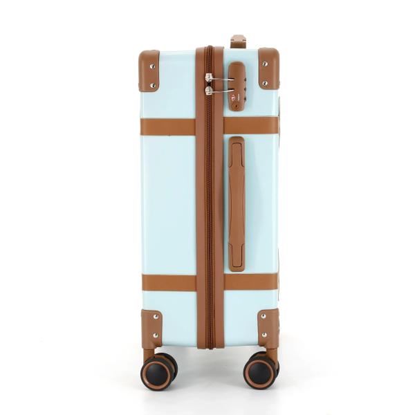 Vintage Trunk-Style Hard Shell Suitcase in Lightweight