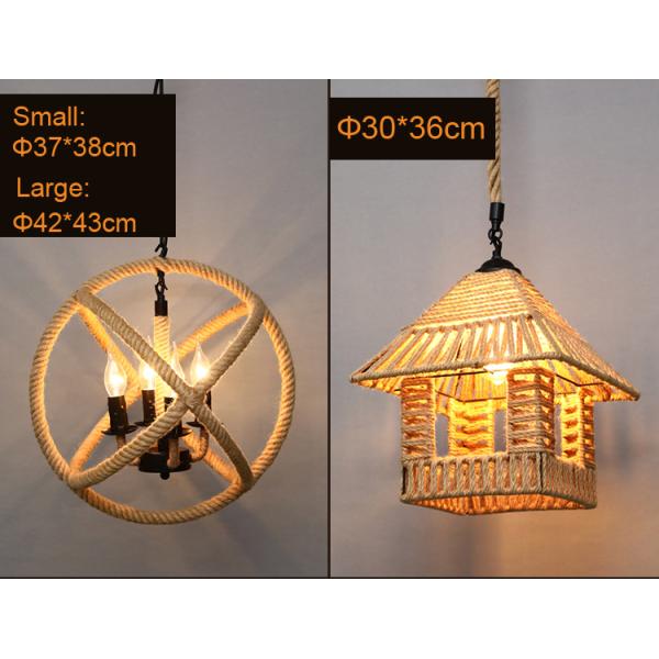 Vintage Pendant Lamp E27  Rope Iron Lampshade For Bar Shop/Coffee House Loft pendant lamp(WH-VP-247)