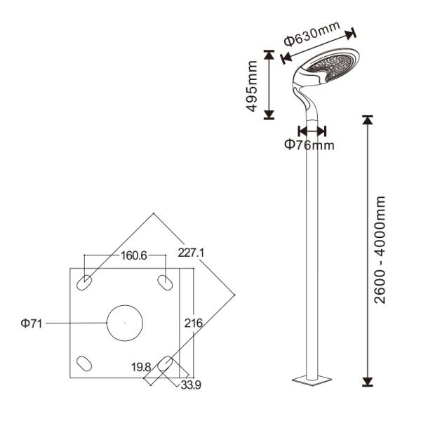 25W 5V HIgh Bright LED Solar Garden Lights Outdoor Waterproof lamp With 32000mah Battery