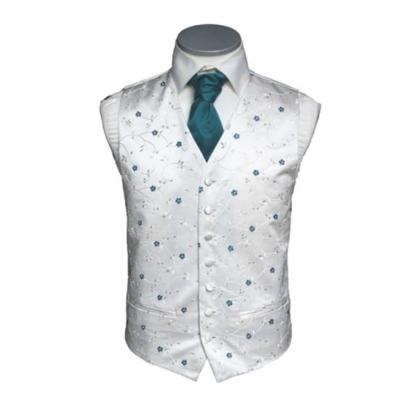 Mens flora waistcoat vest uniform wedding