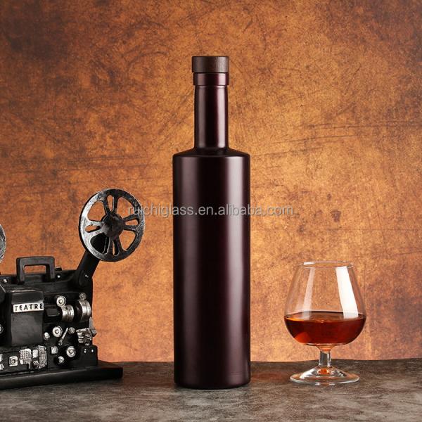 Customize Tipo de vedação 750ml garrafa de uísque Quadrado Espírito garrafa de vodka vazia para quadrado