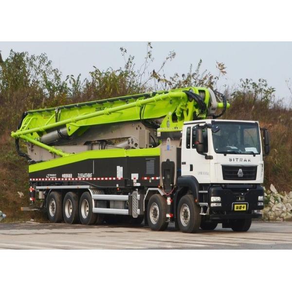 180CBM/H 66m New Concrete Pump Truck , 5 Axle Truck With Dual Hydraulic Oil Tank