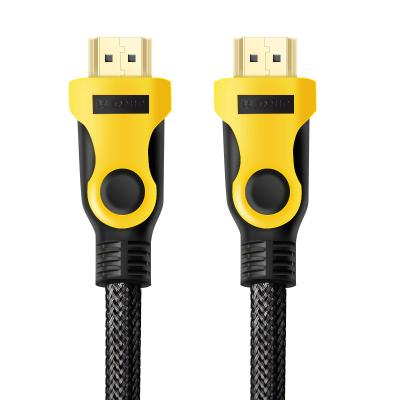 Durable Insulator Black yellow Pin Gold HDMI Cable 10FT NYLON HDMI 1.4 Cable For TV