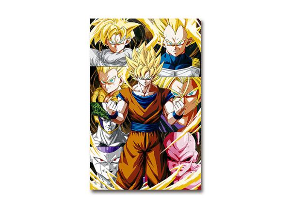 PET Lenticular Flip 3D Lenticular Triple Transition Dragon Ball Goku Anime Poster For Wall Art Poster