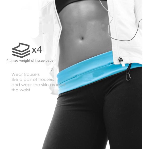 Ultra-thin invisible mobile phone multi-functional fitness outdoor waterproof high stretch belt waist bag