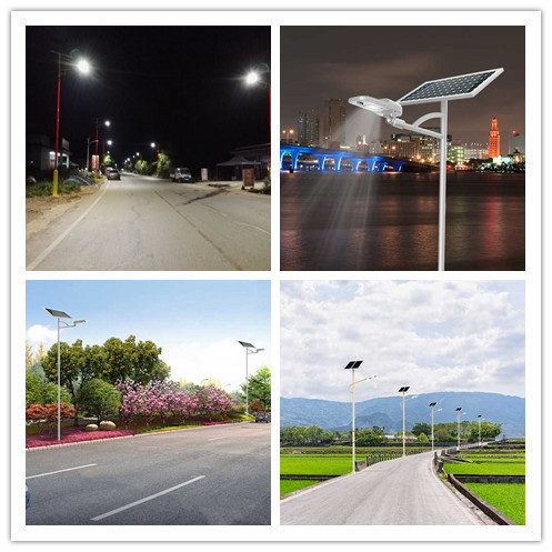 Dusk To Dawn Solar Panel Street Lights Intelligent Power Management Long Lasting