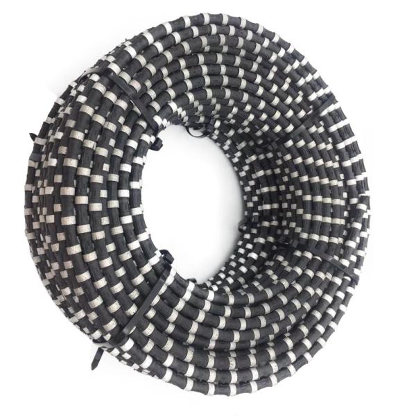 Long Life span Alambre de diamante 12,0 mm* 40 de borracha revestida para corte de rocha de pedreira de granito