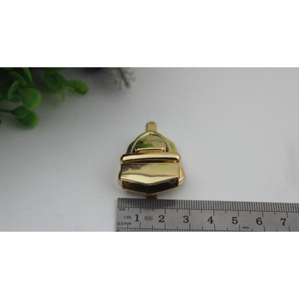 Promotional bag metal fittings handbag locks modern light gold push lock for leather bags