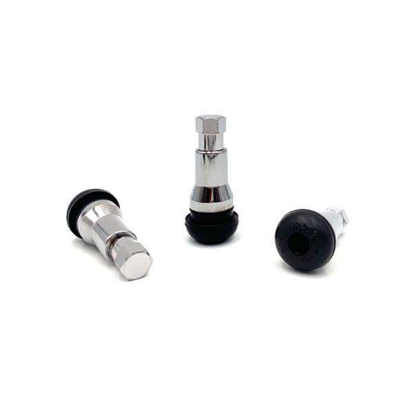 Tubeless Snap In Valve Stems TR413AC 32mm/ 1.25'' Size With Chrome Sleeve