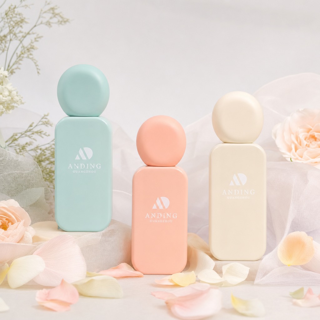 30ml 50ml 100ml Glass Perfume Bottles Rectangle Empty Frosted Round Cap Spray