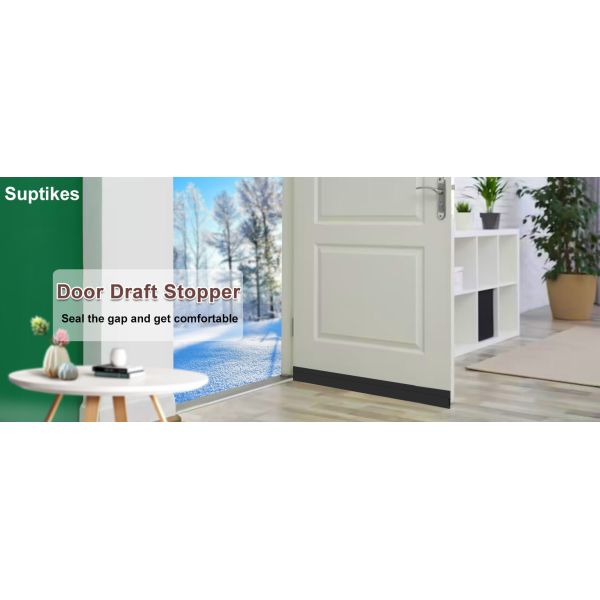 Door Draft Stopper with Soundproof Weather Stripping Single Sided Adhesive Door Sweep and Blocker