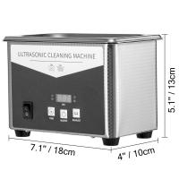 0.8L máquina de limpeza ultra-sônica 304 aço inoxidável digital com temporizador