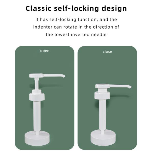 15cc 30cc ketchup Sauce Dispenser Pump For Food grade material UKR30 38-400 smooth closure