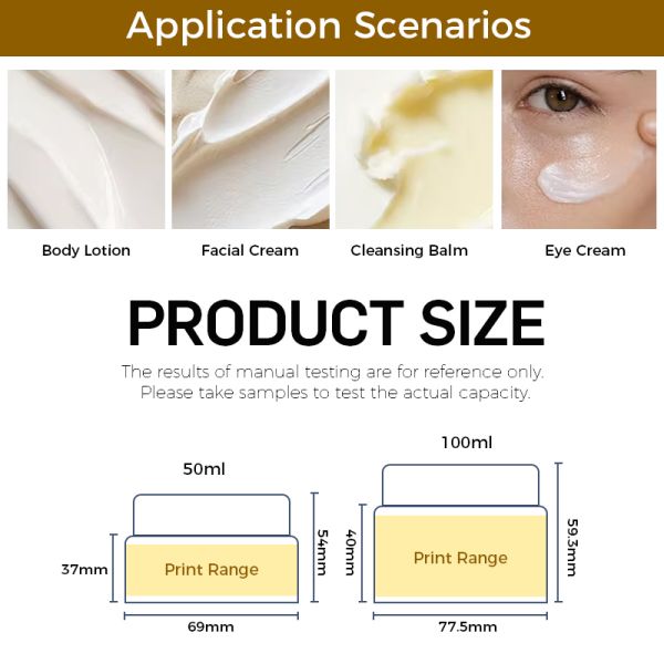 50g 100g Double Wall PP Cream Jar with Leak-Proof Screw Cap for Premium Skincare Packaging