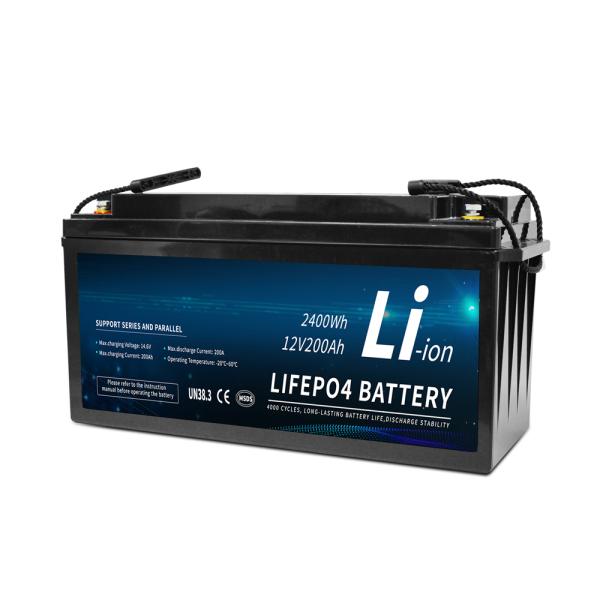 bloco da bateria do armazenamento Lifepo4 do lítio de 12V 200Ah com BMS esperto