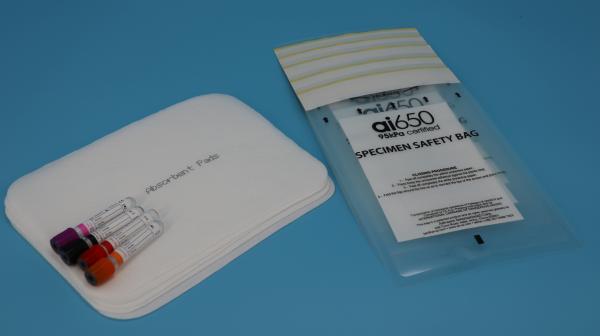 Sacos de amostra de plástico de risco biológico de 95 kPa branco Tubos de coleta de sangue a vácuo