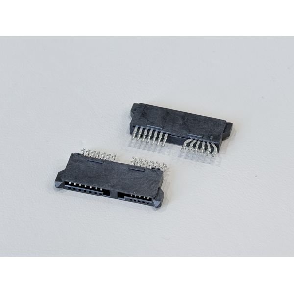 High-Reliability SATA 13Pin 180° Wire Crimp Female Connector 1.27mm Pitch | Electrical Signal & Power Terminal Connector for Server, Automotive & Custom Wire Cable Transmission