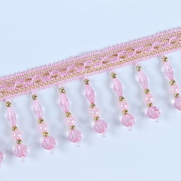 Handmade fashionable chain beads lace tassels fringes for curtain/sofa/pillow decoration