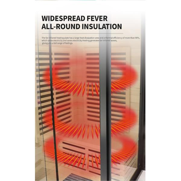 Luxury Shower Steam Wood Sauna Room