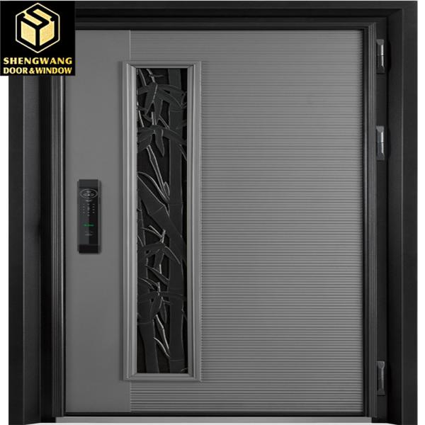Fireproof Fashionable Stainless Steel Exterior Door CE Steel Insulated Entry Doors