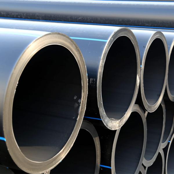 160mm Hdpe Water Supply Pipes Black Pe100 Sdr 17 Plastic Customized