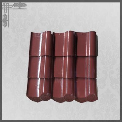 Modern 220mm Ceramic Roof Tiles House Spanish Handmade Red Clay Roof Tiles