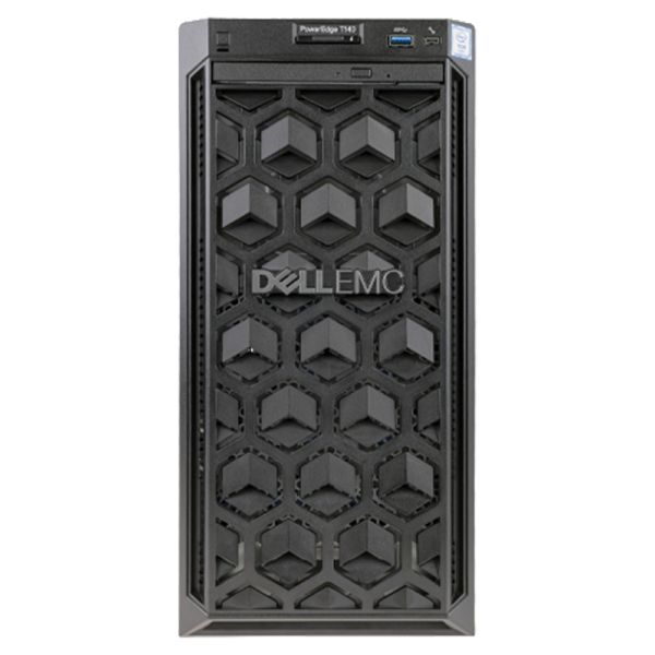 Dell PowerEdge T140 Tower Server with Intel Xeon E-2200 Processor, 4x DDR4 DIMM Slots, and 4 x 3.5