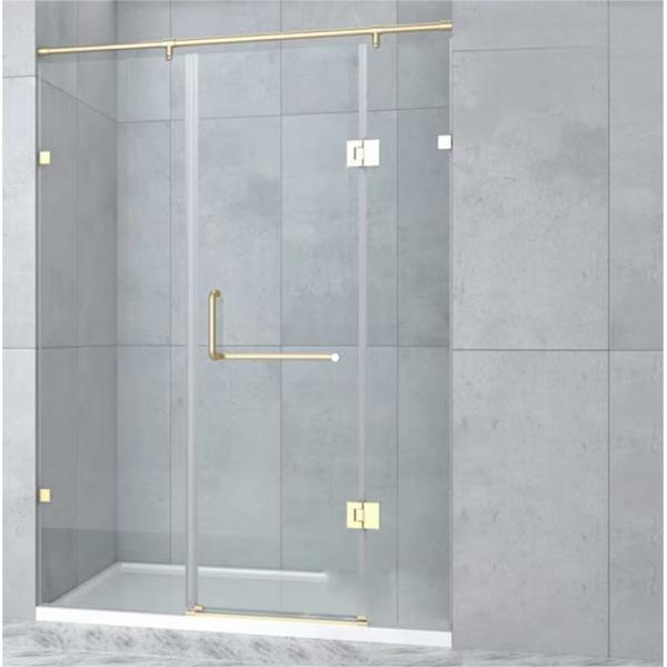 Anti Wear Satin Finished Glass Shower Hinge Corrosion Resistance Round Pipe Hinge