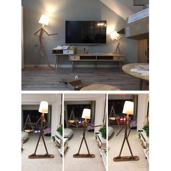 Nordic Wood Fabric Stand Light For Living Room Bedroom Study Art Deco Living room floor lamp(WH-WFL-07)