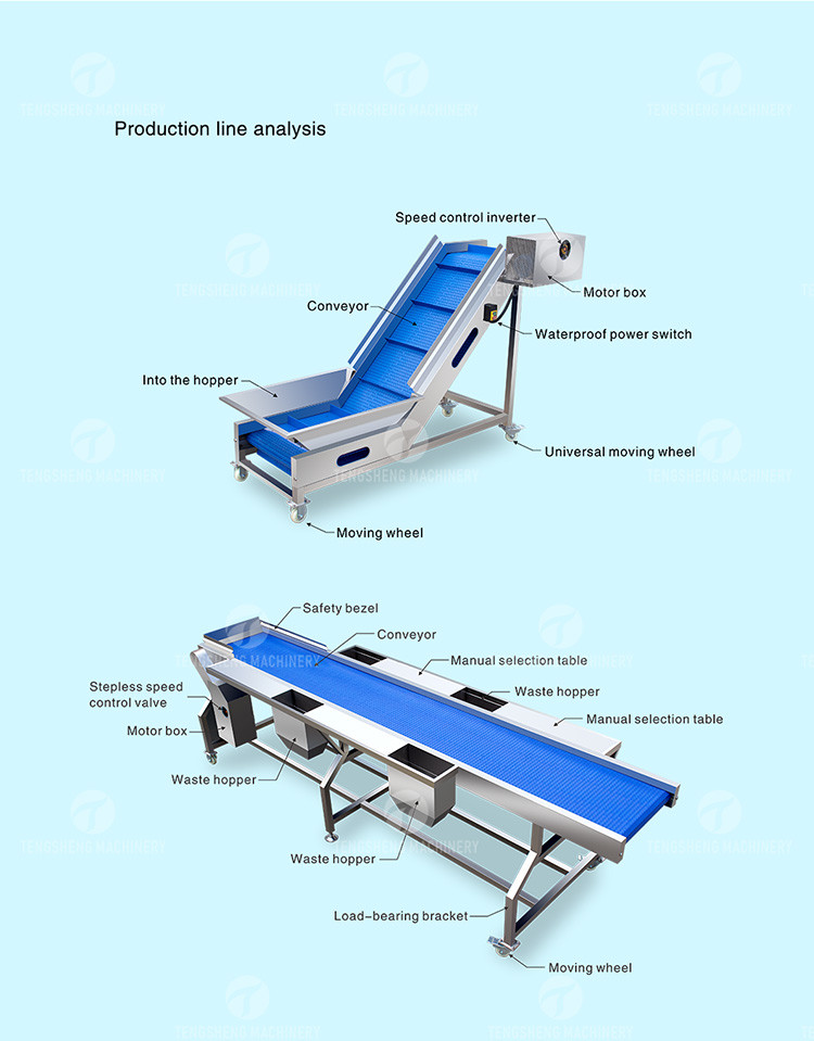 Машина технологической линии фрукта и овоща 1500KG/H очищая сортируя