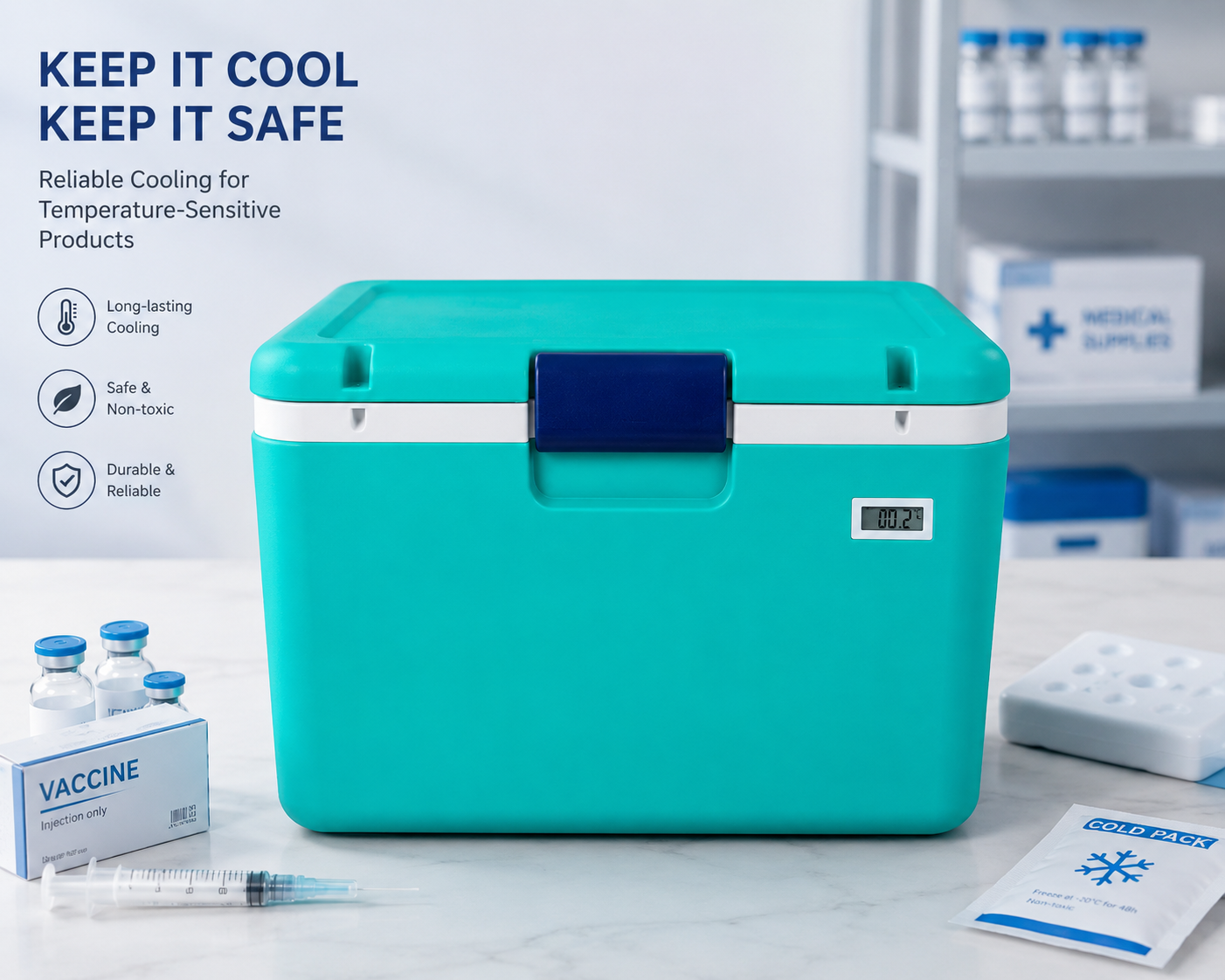 Medical Cooler Box Manufacturer With Own R&D Teams For Custom Molding Engineered For Safety Temperature Control